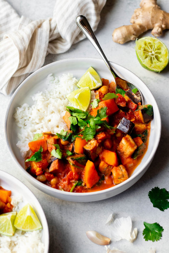 Eggplant and Sweet Potato Curry