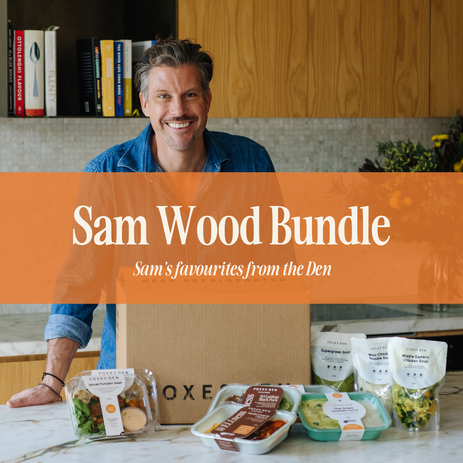 Sam Wood's favourites from the Den.  A mixture of meals, soups, salads and our new Wellness range.
